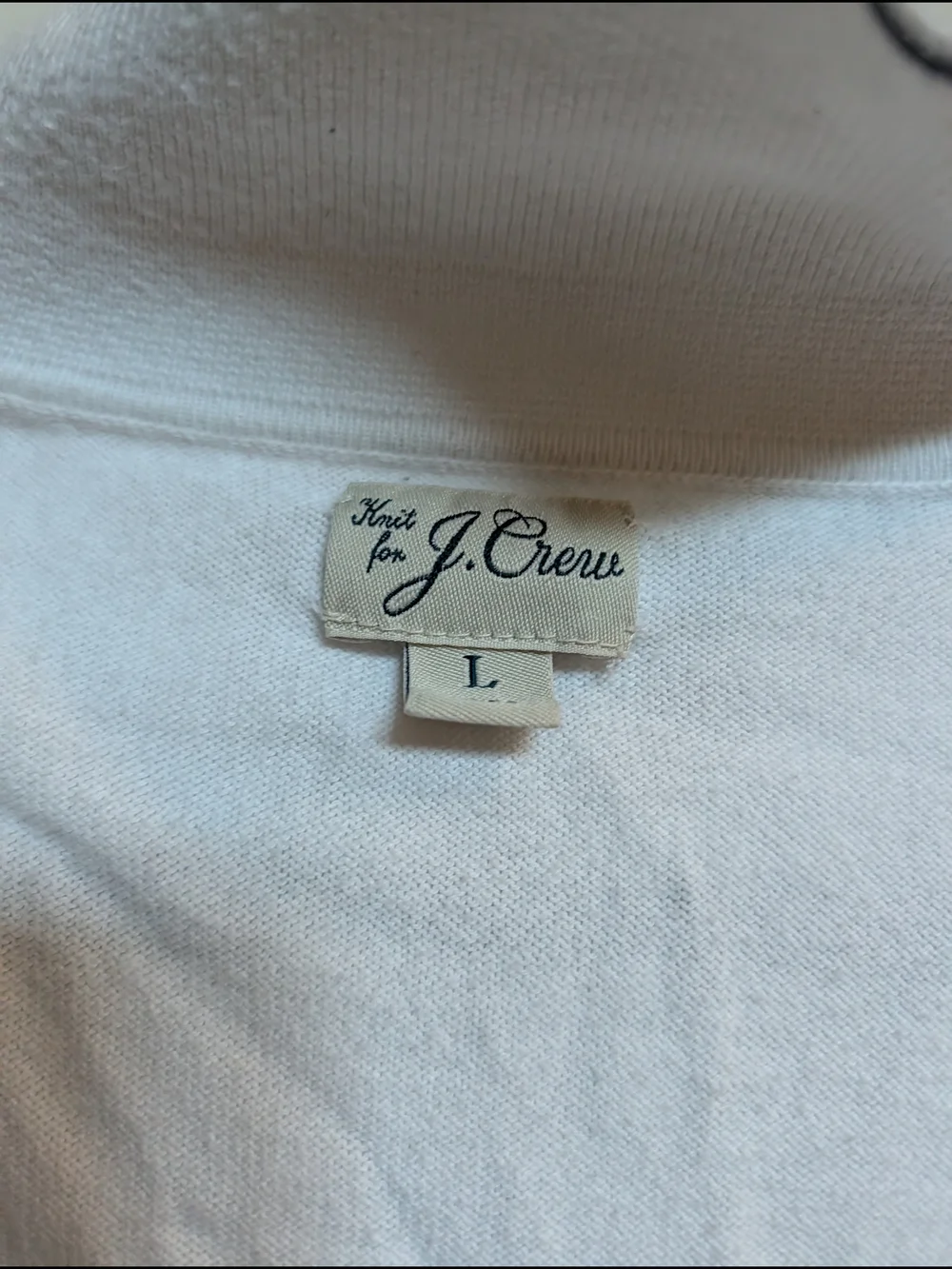J. Crew Men’s White Polo Shirt - Classic Collar